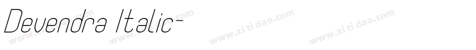 Devendra Italic字体转换